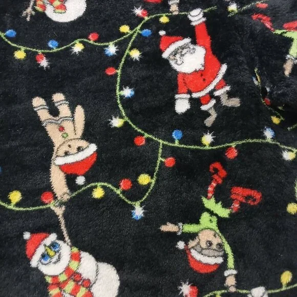 UGC Weekending Black Christmas light lounge pants size 3x - Picture 2 of 8